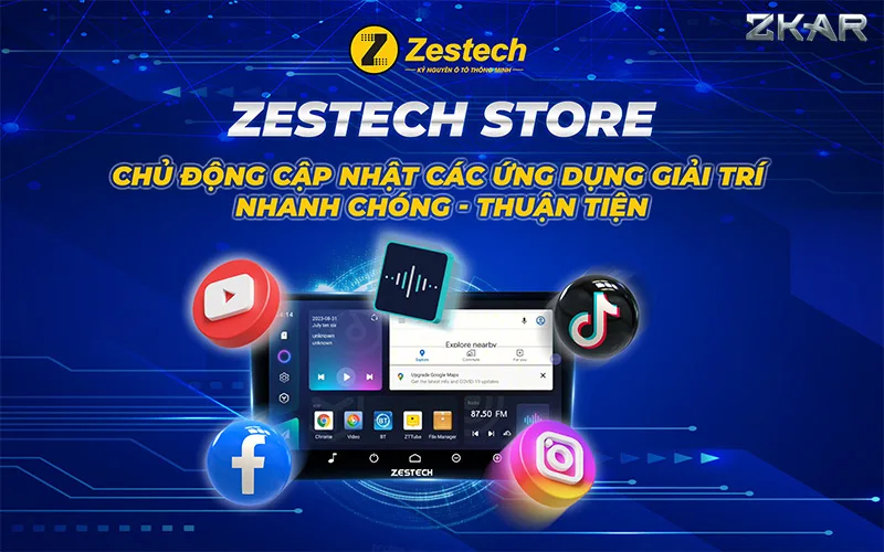 Kho ứng dụng độc quyền Zestech Store trên ZX10 